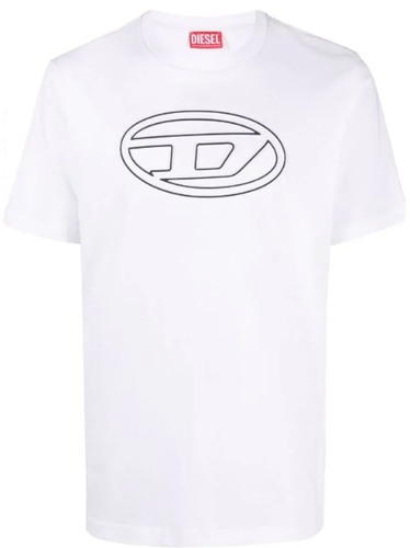 디젤 로고 프린트 반소매 티셔츠